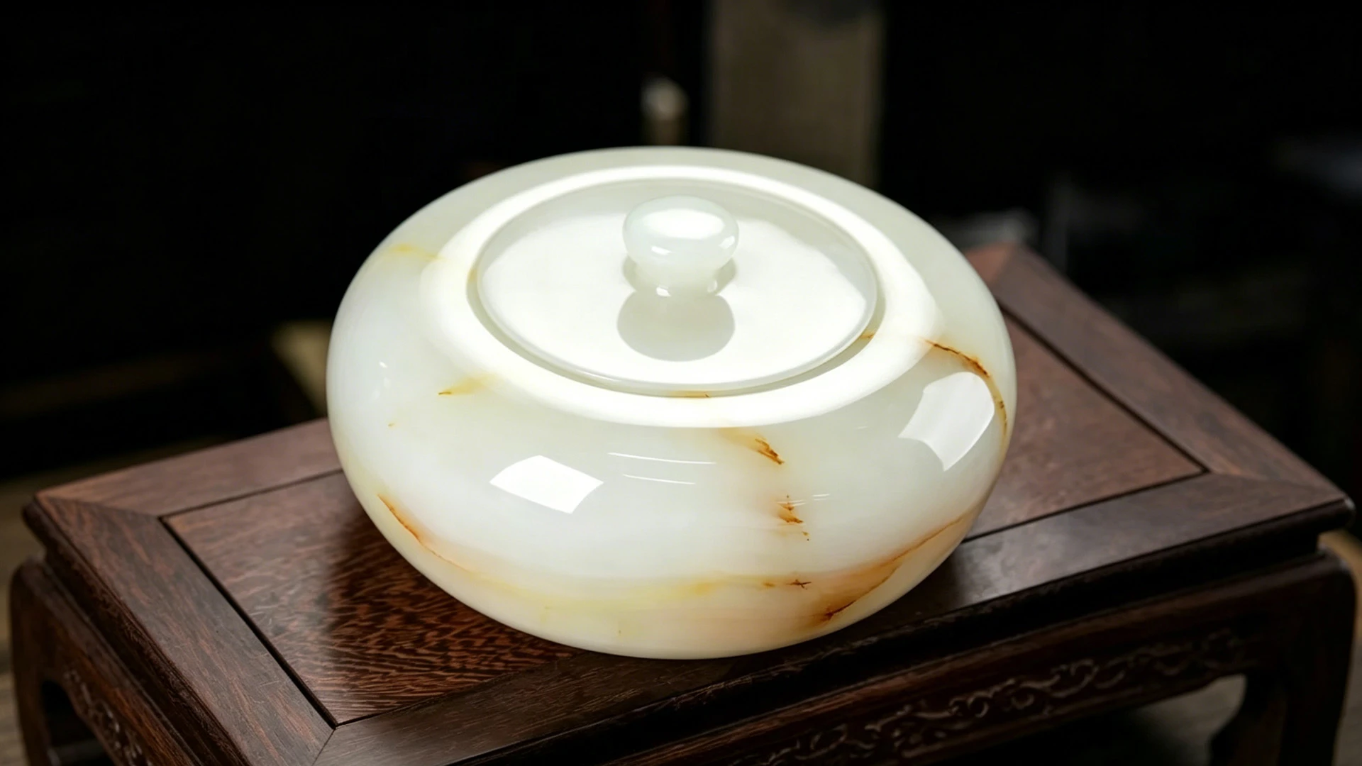 玉石茶叶盅｜藏一室茶香，纳一抹清润绿意