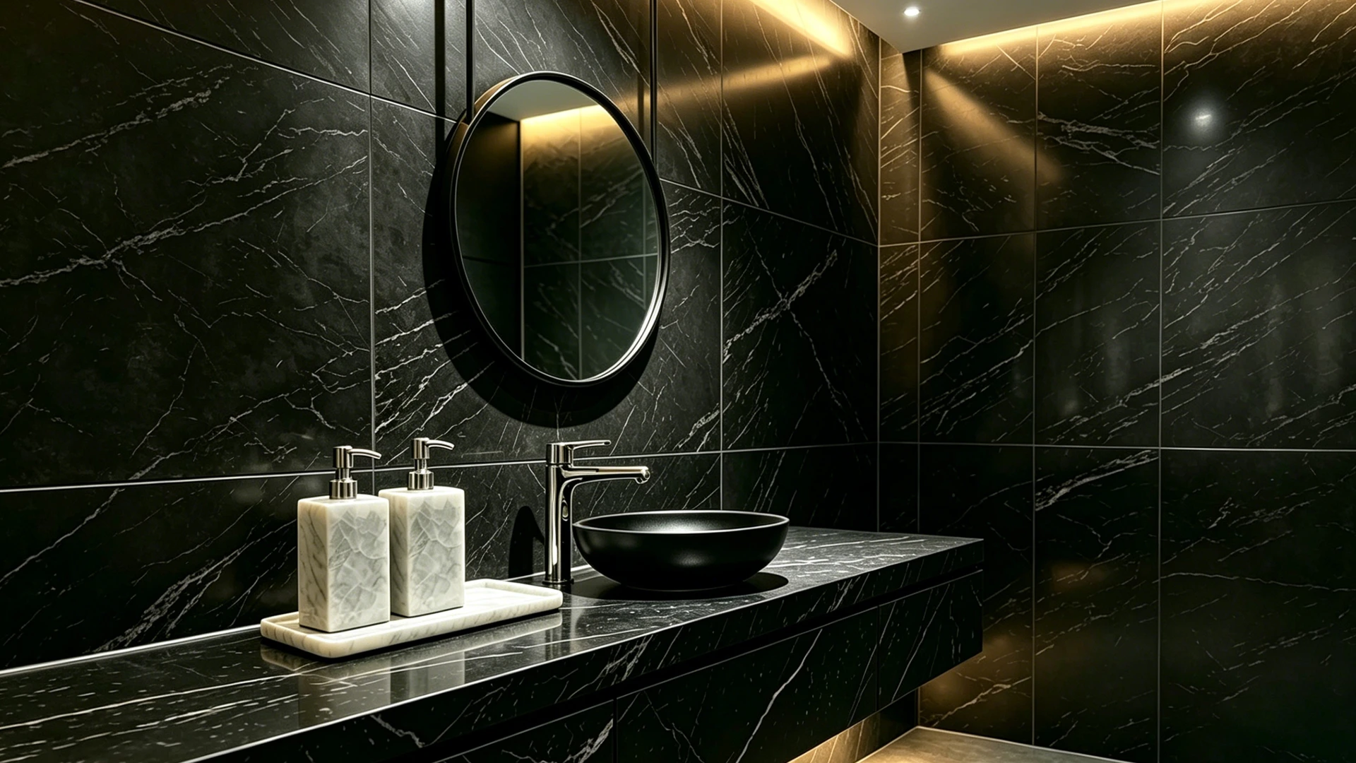 天然灰冰玉卫浴套件｜浴室里的轻奢艺术品